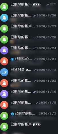 每一天都有大大被刪除賬號
