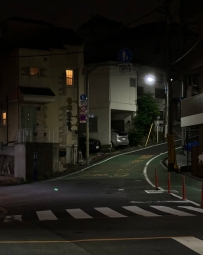 街道靜得只聽見自己鞋底貼著柏油路的聲音。